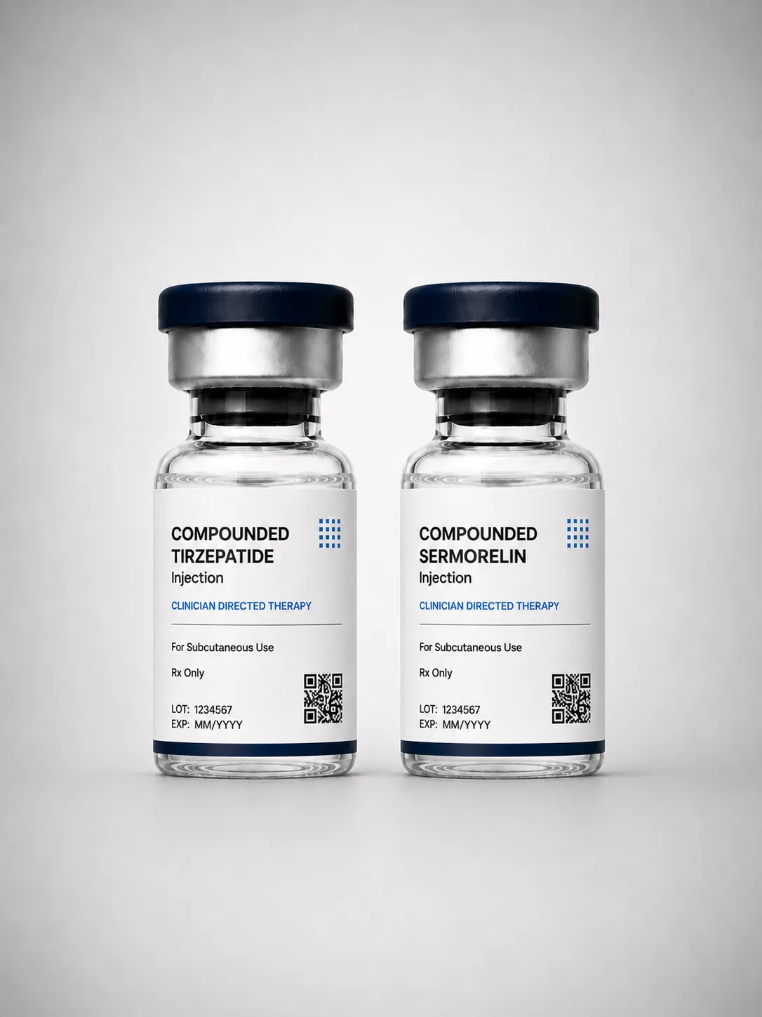 OPTML High-Performer Protocol: compounded tirzepatide and sermorelin vials