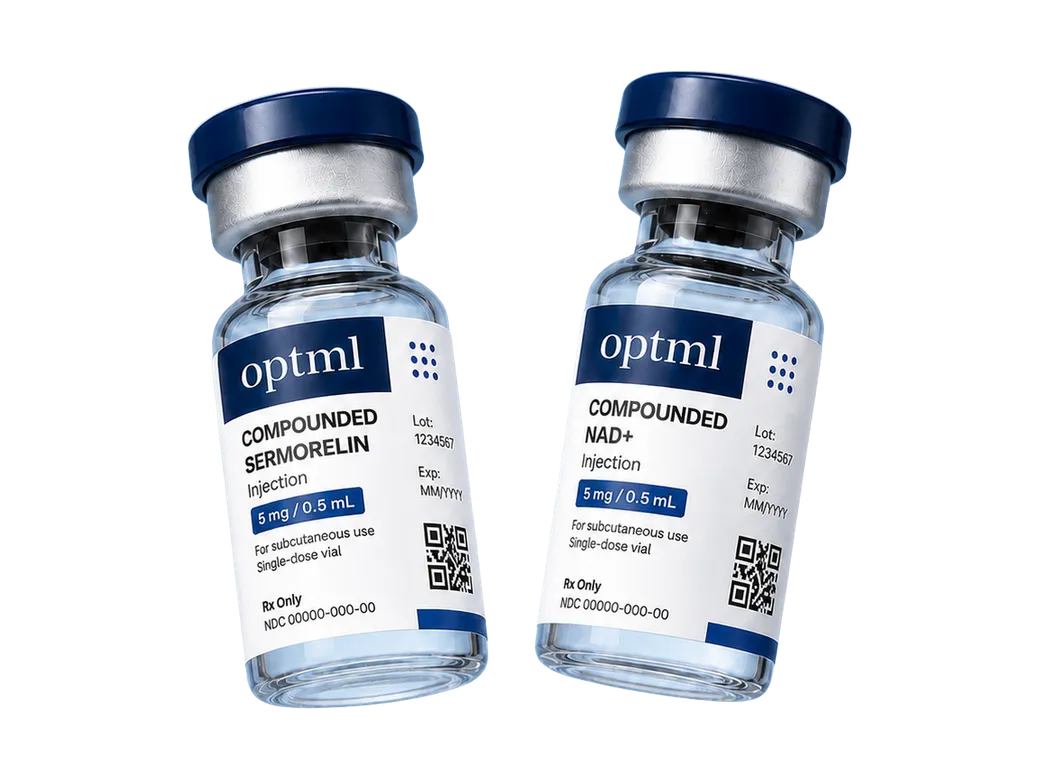 The Longevity Protocol, compounded NAD+ and sermorelin vials