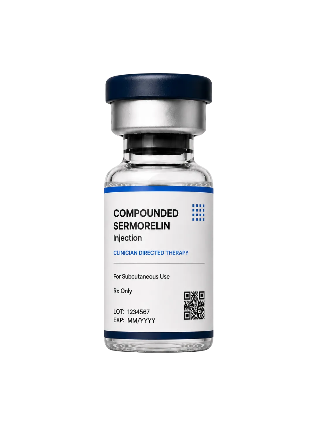 OPTML compounded sermorelin injection vial