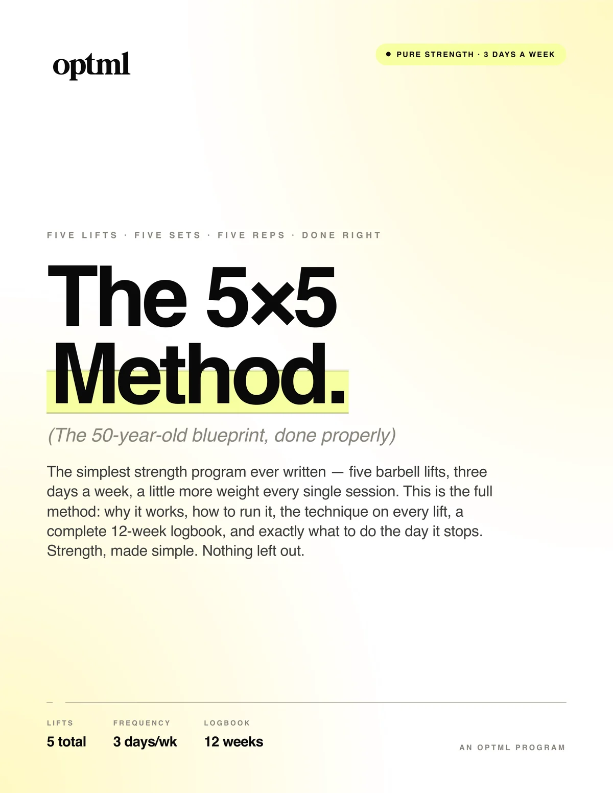 The 5×5 Method