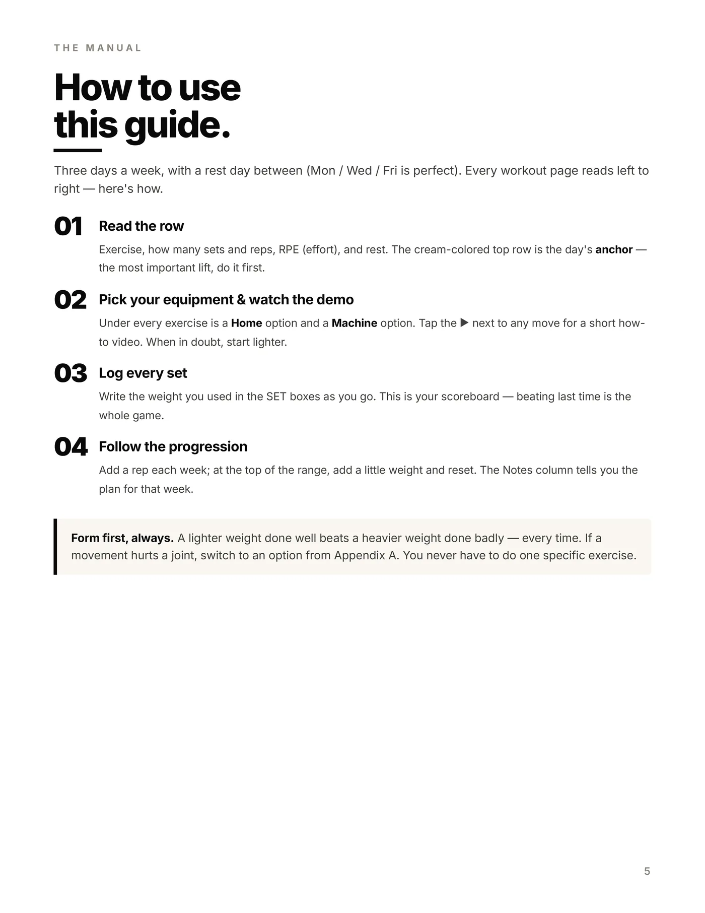 Your First 12 Weeks, inside the program