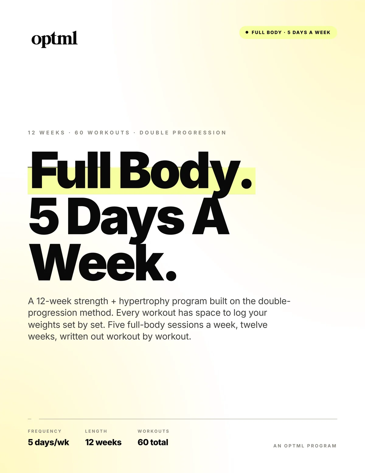 Full Body — 5 Day