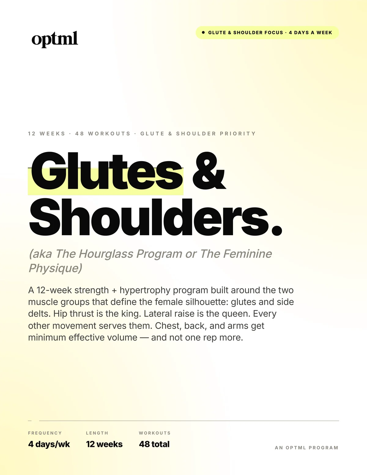 Hourglass — Barbell (4 Day)
