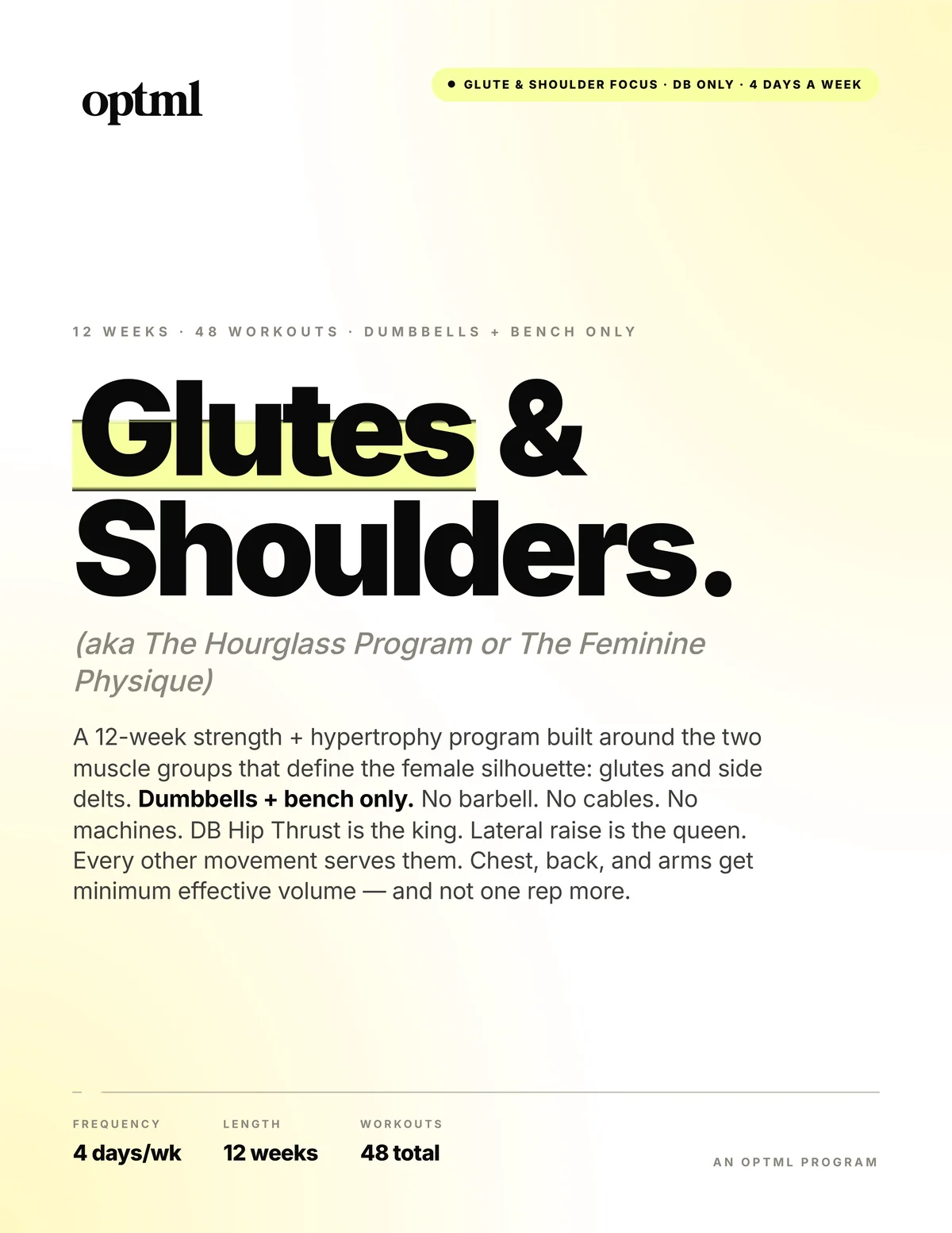 Hourglass — Dumbbell (4 Day)