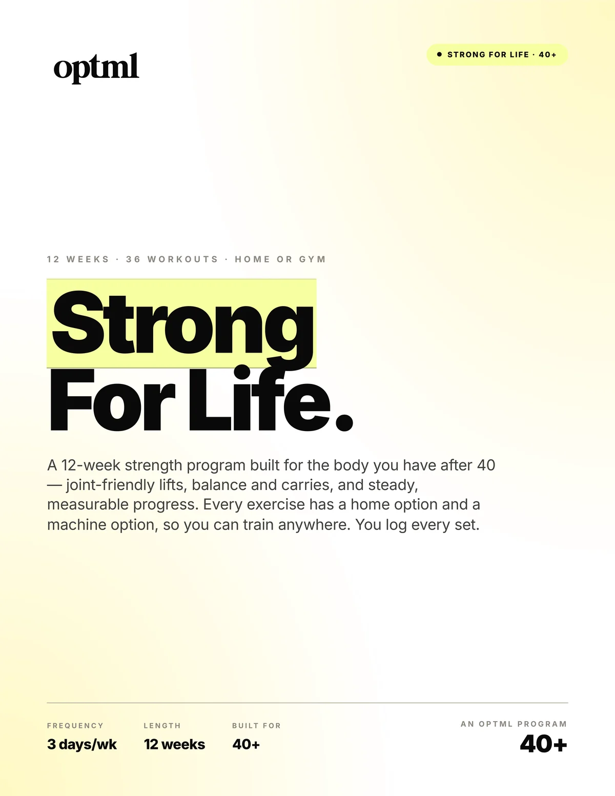 Strong For Life (40+)