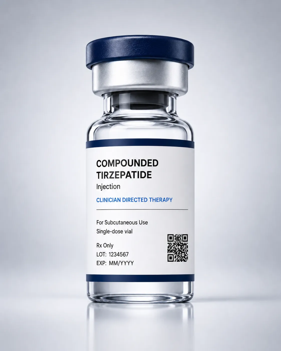 OPTML compounded tirzepatide vial